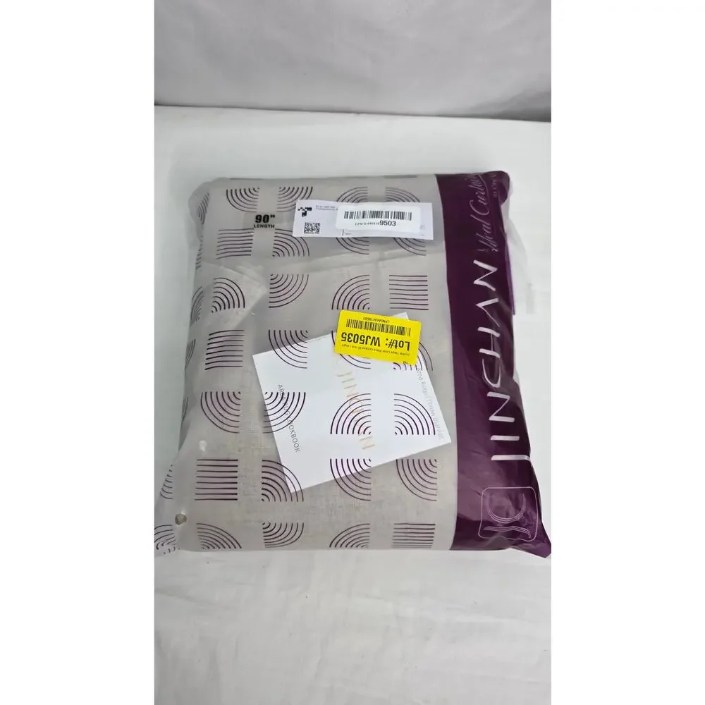 Taupe Linen Blend Curtains 90
